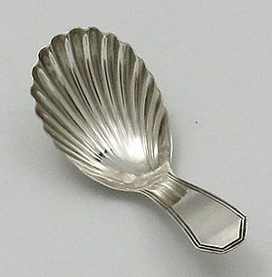 English silver antique tea caddy spoon London 1804